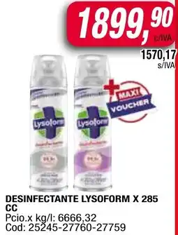 Maxiconsumo Lysoform desinfectante oferta