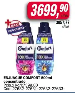 Maxiconsumo Comfort enjuague concentrado oferta