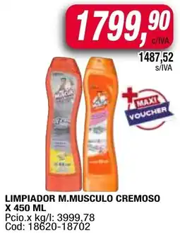 Maxiconsumo M.musculo limpiador cremoso oferta