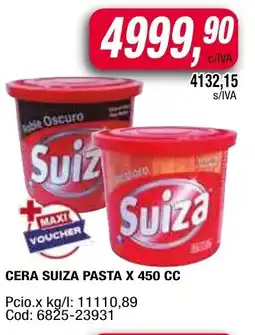 Maxiconsumo Suiza pasta cera oferta