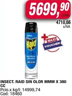 Maxiconsumo Raid insect. sin olor mmm oferta