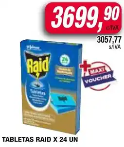 Maxiconsumo Raid tabletas oferta
