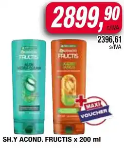 Maxiconsumo Fructis sh.y acond. oferta