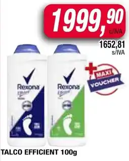 Maxiconsumo Rexona talco efficient oferta