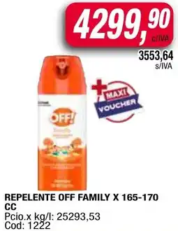 Maxiconsumo Off family repelente oferta