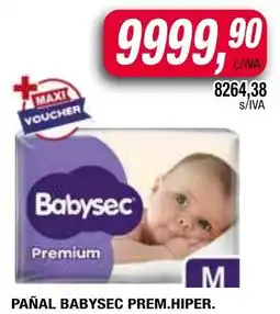 Maxiconsumo Babysec pañal prem.hiper. oferta