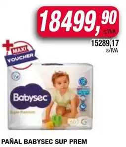 Maxiconsumo Babysec pañal sup prem oferta