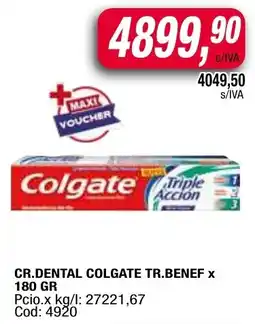 Maxiconsumo Colgate cr.dental tr.benef oferta