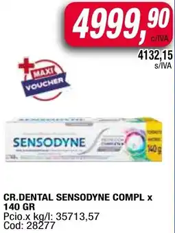 Maxiconsumo Sensodyne cr.dental compl oferta