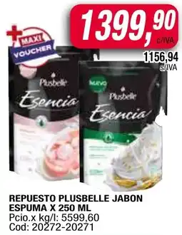 Maxiconsumo Espuma repuesto plusbelle jabon oferta