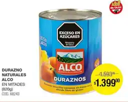 Atomo Conviene Alco duraznos naturales en mitades oferta