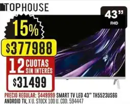Coto Tophouse smart tv led 43" oferta