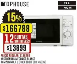 Coto Tophouse microondas mecanico blanco oferta