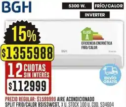 Coto Bgh air acondicionado split frio/calor oferta