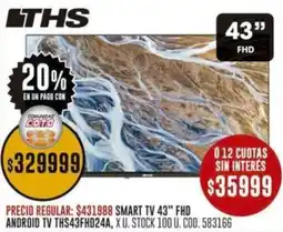 Coto Ths smart tv 43" oferta