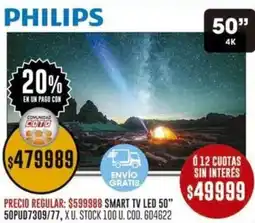 Coto Philips smart tv led 50” oferta
