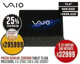 Coto Vaio tablet tl10a oferta
