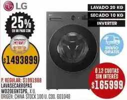 Coto Lg lavasecarropas oferta