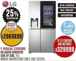 Coto Lg heladera side by side oferta