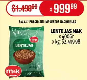 Makro M&K lentejas oferta