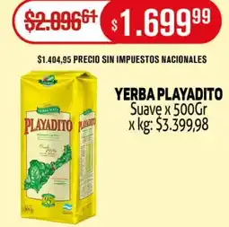 Makro Playadito yerba suave oferta