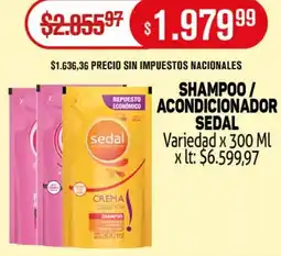 Makro Sedal shampoo / acondicionador variedad oferta