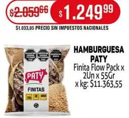Makro Paty hamburguesa finita flow oferta