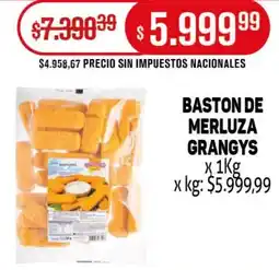 Makro Grangys baston de merluza oferta