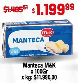 Makro M&K manteca oferta