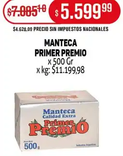 Makro Manteca primer premio oferta