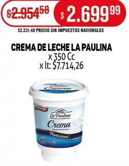 Makro La paulina crema de leche oferta