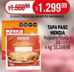Makro Mendia tapa pasc hojaldre/riolla oferta