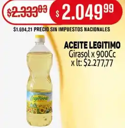 Makro Legitimo aceite girasol oferta