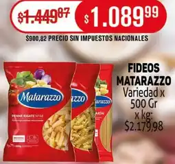 Makro Matarazzo fideos variedad oferta