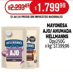 Makro Hellmann's mayonesa ajo/ahumada dp oferta