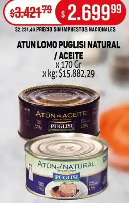 Makro Atún lomo puglisi natural / aceite oferta