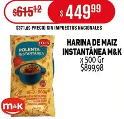 Makro M&K harina de maiz instantánea oferta