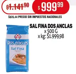 Makro Dos anclas sal fina oferta