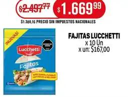 Makro Lucchetti fajitas oferta