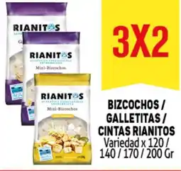 Makro Rianitos bizcochos/ galletitas/ cintas variedad oferta