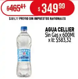 Makro Cellier agua sin gas oferta