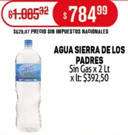 Makro Sierra de los padres agua sin gas oferta