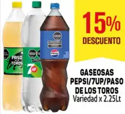 Makro Pepsi/7up/paso gaseosas de los toros variedad oferta