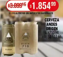 Makro Rubia 710 cerveza andes origen oferta