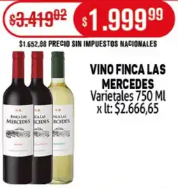 Makro Finca las mercedes vino varietales oferta