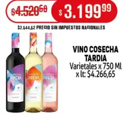 Makro Tardia vino cosecha varietales oferta