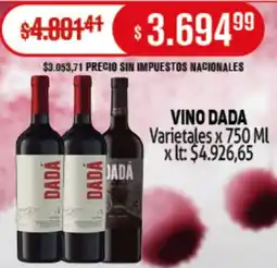Makro Dadá vino varietales oferta