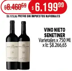 Makro Nieto senetiner vino varietales oferta