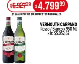 Makro Carpano vermouth rosso/bianco oferta