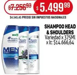 Makro Head & shoulders shampoo variedad oferta